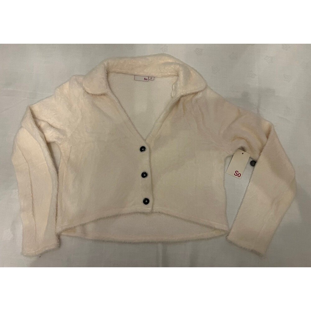 Fuzzy ivory sweater